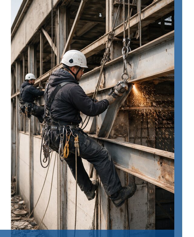 Демонтаж металлоконструкций на высоте в Липецке от 6756р. |ВЫСОТНИК-Лпц