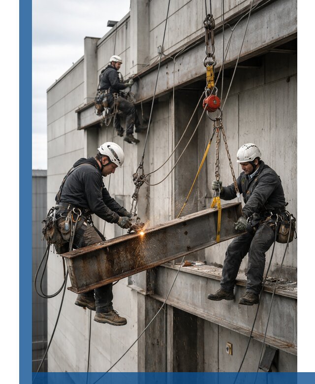 Демонтаж металлоконструкций на высоте в Липецке под ключ