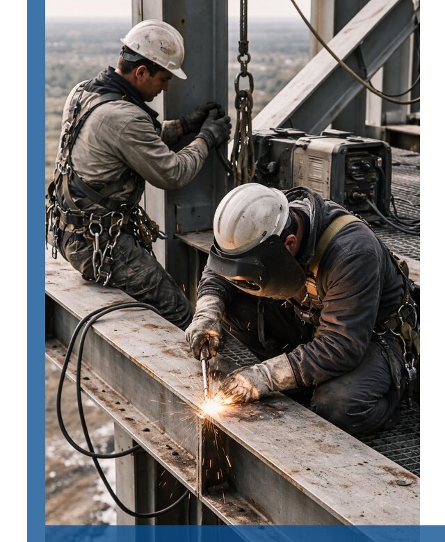 Высотные сварочные работы в Липецке для промышленных объектов