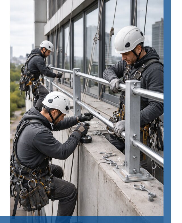 Монтаж ограждений на высоте в Липецке, от 1247 р. | ВЫСОТНИК-Лпц