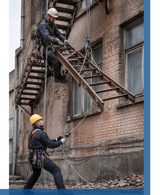 Демонтаж пожарной лестницы в Липецке от 12473 р. | ВЫСОТНИК-Лпц