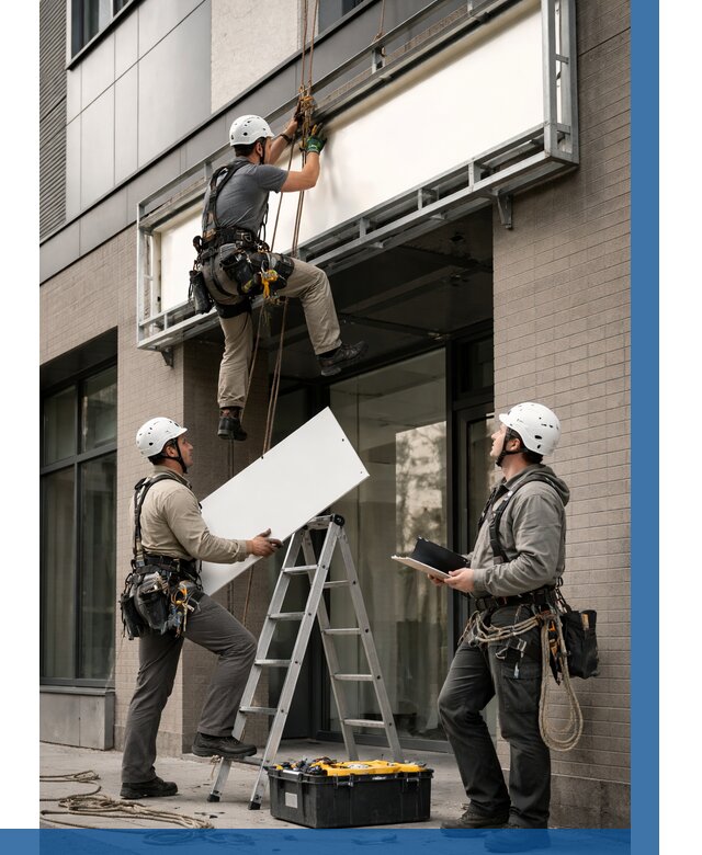 Монтаж светового короба в Липецке от 6756 р. | ВЫСОТНИК-Лпц