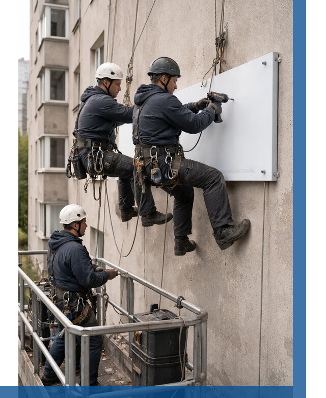 Монтаж табличек и указателей в Липецке от 3638 р. | ВЫСОТНИК-Лпц