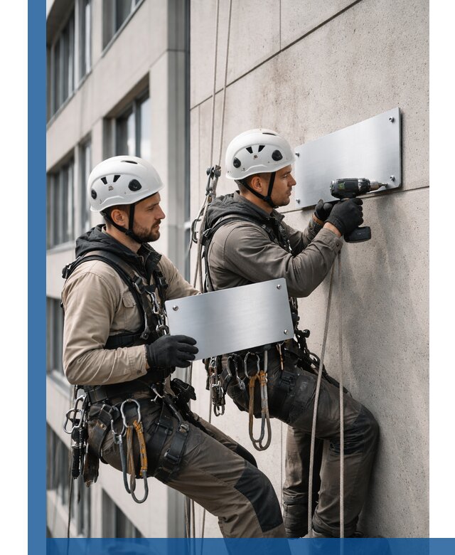 Монтаж табличек и указателей в Липецке для зданий и сооружений