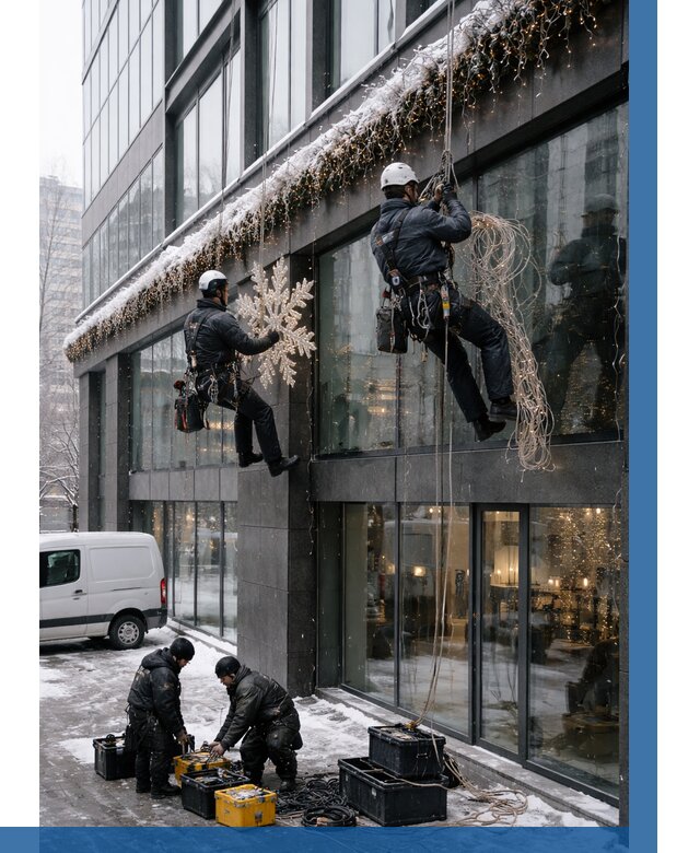 Демонтаж новогоднего оформления в Липецке от 5717 р. | ВЫСОТНИК-Лпц