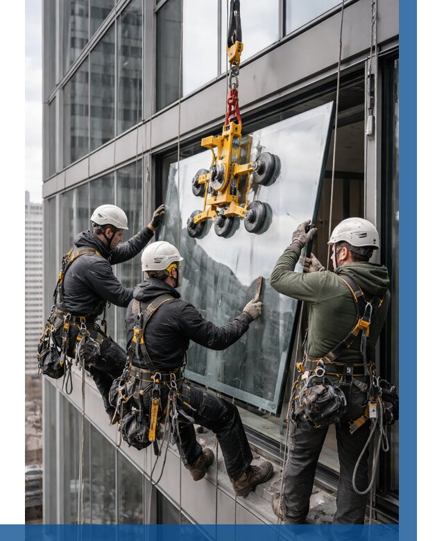 Фасадное остекление зданий под ключ в Липецке от 10394 р. | ВЫСОТНИК-Лпц