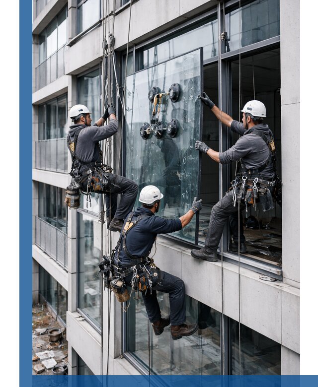 Фасадное остекление и монтаж витражей зданий в Липецке под ключ