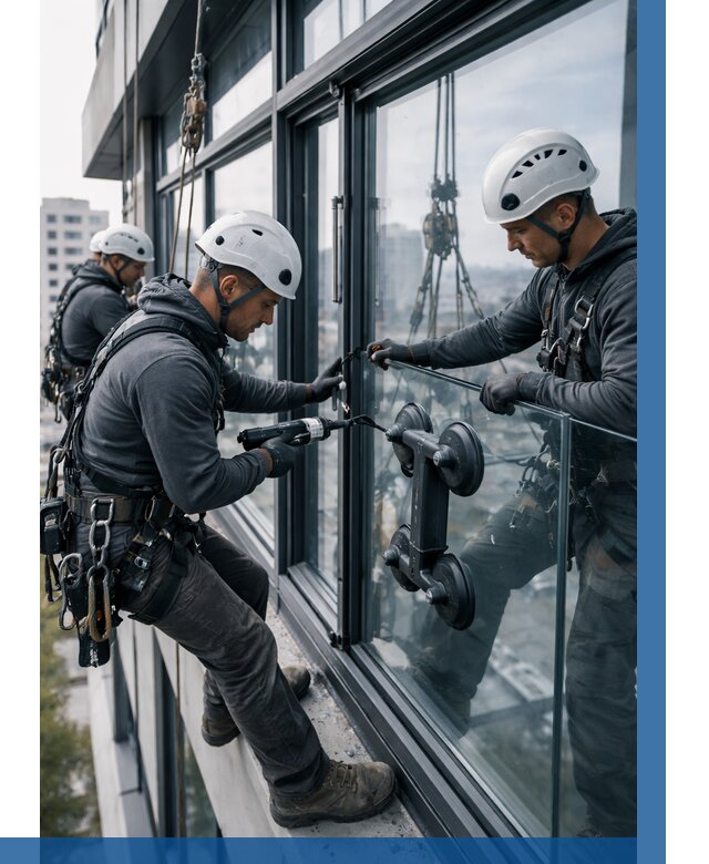 Витражное остекление зданий в Липецке от 3638 р. | ВЫСОТНИК-Лпц