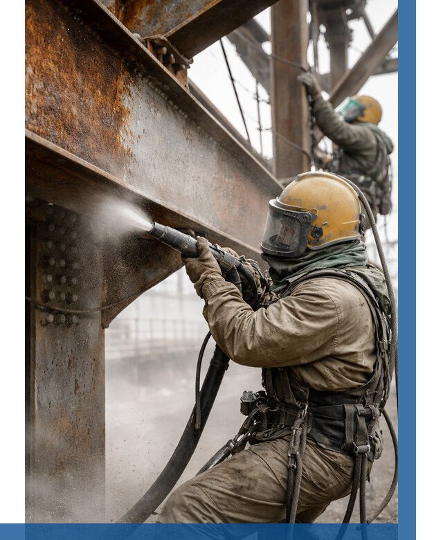 Пескоструйная очистка металлоконструкций в Липецке по 624 р. ВЫСОТНИК-Лпц