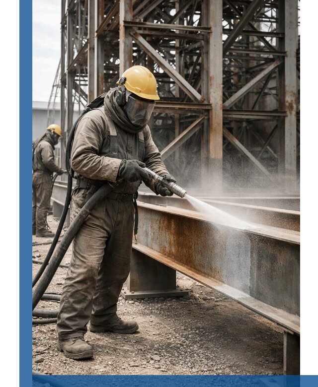 Пескоструйная очистка металлоконструкций в Липецке промышленная