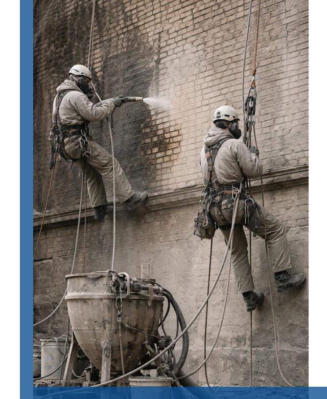 Пескоструйная очистка фасадов в Липецке профессионально