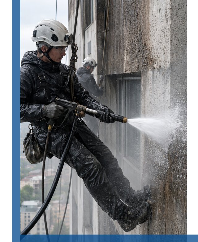 Гидроструйная очистка фасадов и конструкций в Липецке