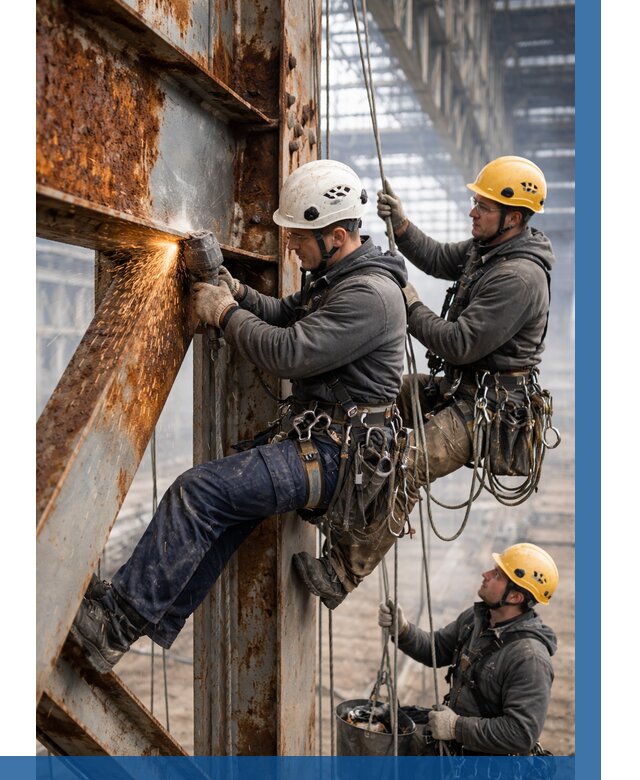 Зачистка металла от ржавчины в Липецке от 364 р. | ВЫСОТНИК-Лпц