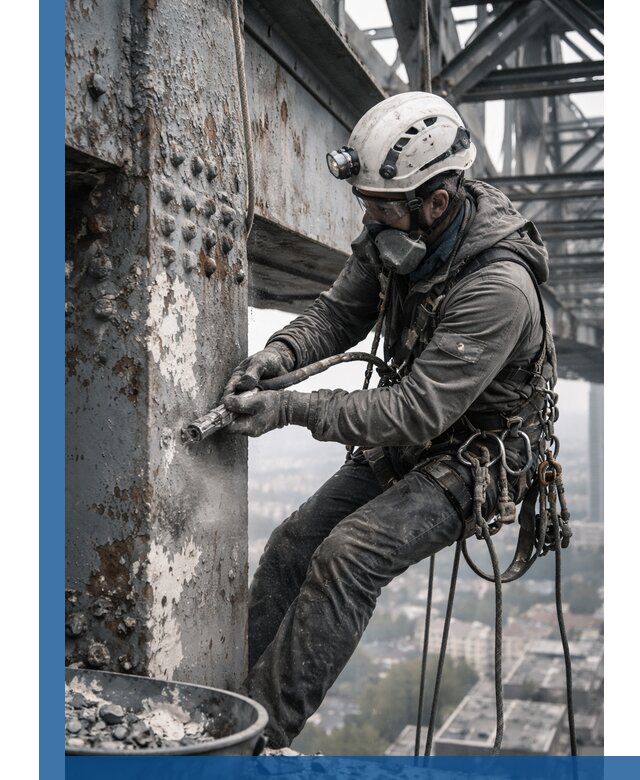 Удаление старой краски с металлических конструкций в Липецке