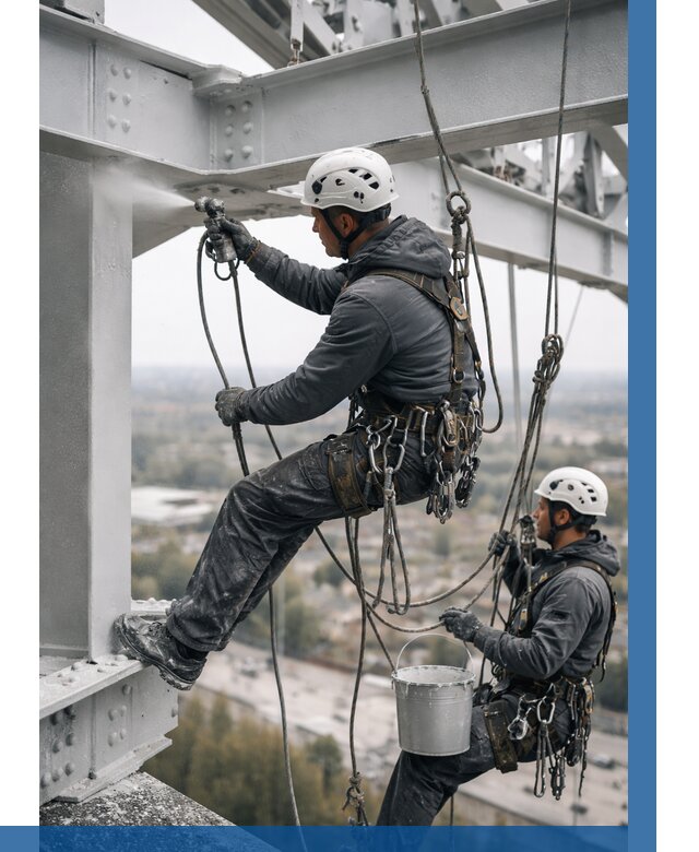 Покраска металлоконструкций на высоте в Липецке 364 р |ВЫСОТНИК-Лпц