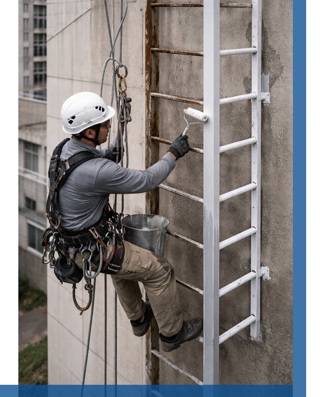 Покраска пожарных лестниц в Липецке от 4677 р. | ВЫСОТНИК-Лпц