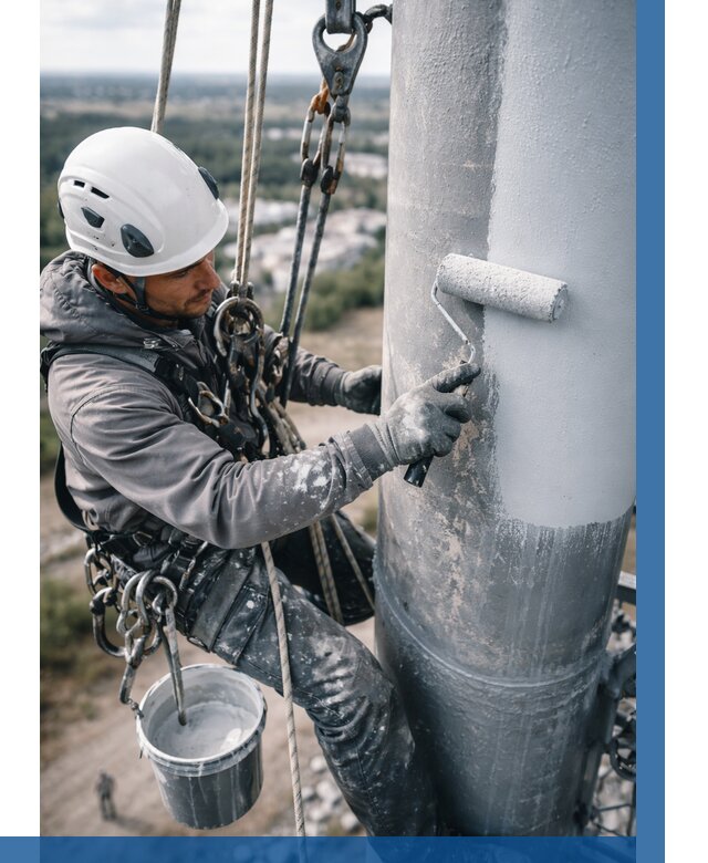 Покраска мачт связи под ключ в Липецке от 883 р. | ВЫСОТНИК-Лпц