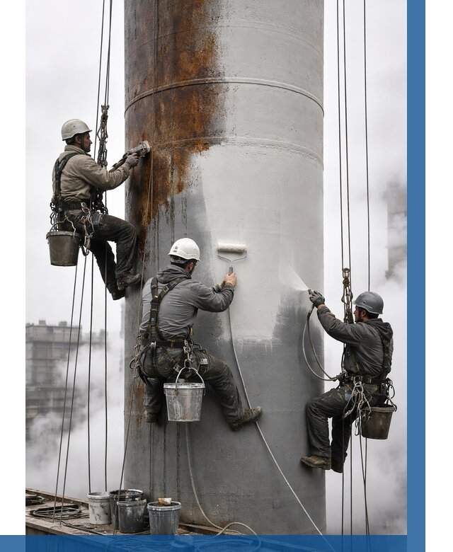 Покраска дымовых труб в Липецке от 8835 р. | ВЫСОТНИК-Лпц