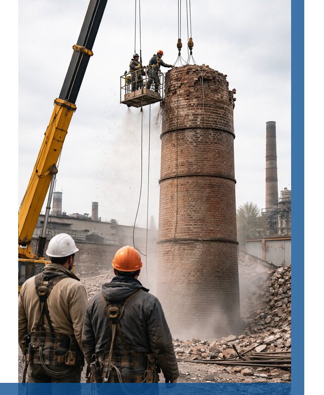 Демонтаж дымовой трубы в Липецке от 93546 р. | ВЫСОТНИК-Лпц, смета