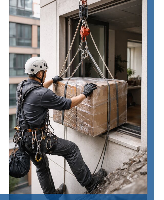 Подъем груза через окно в Липецке от 4677 р. | ВЫСОТНИК-Лпц