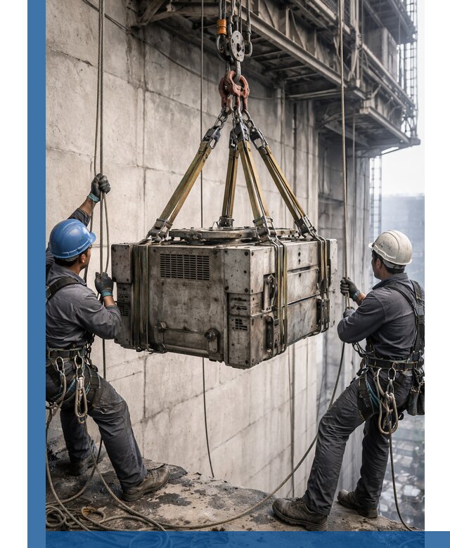 Такелажные работы на высоте, подъем и монтаж грузов в Липецке