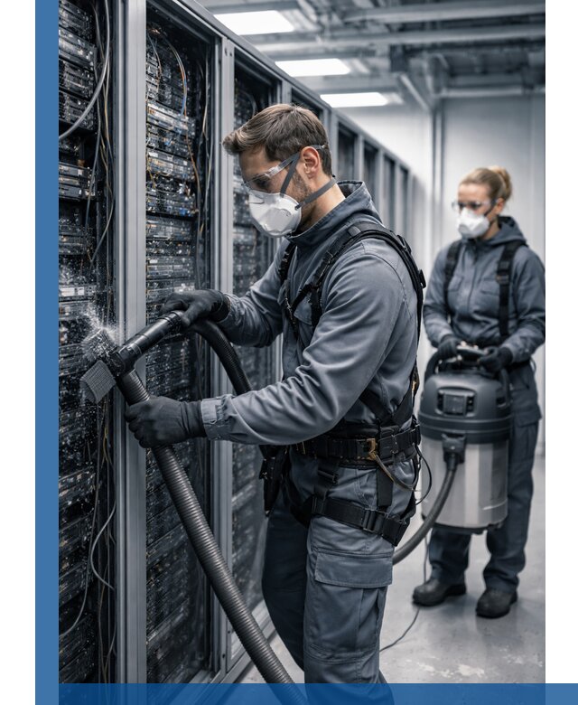 Обеспыливание серверной комнаты в Липецке, профессиональная очистка