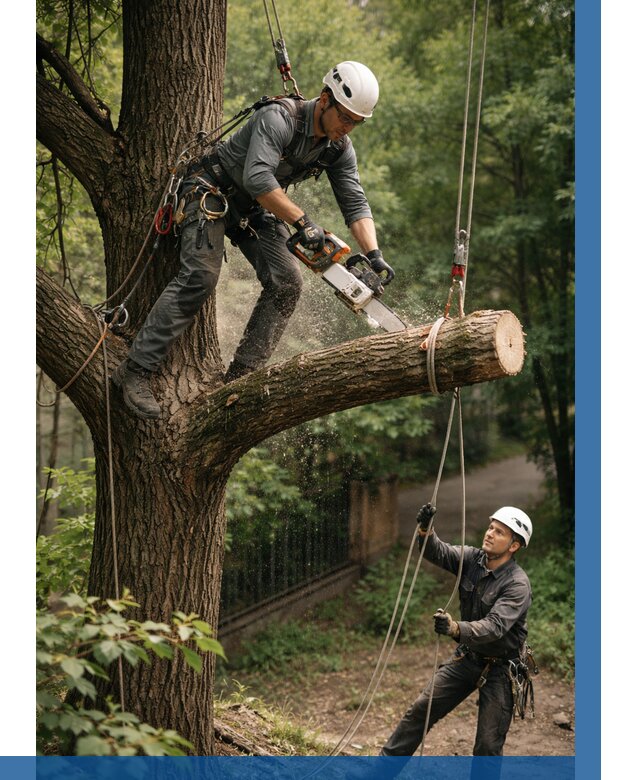 Спил деревьев альпинистами в Липецке от 8315 р. | ВЫСОТНИК-Лпц
