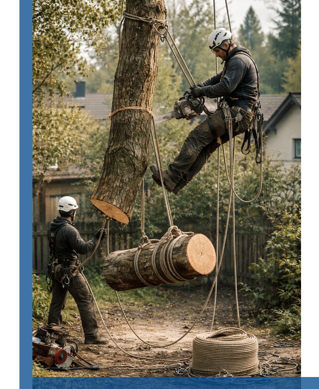 Валка деревьев частями в Липецке, безопасно и аккуратно