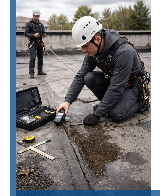 Обследование кровли на протечки и выявление дефектов в Липецке