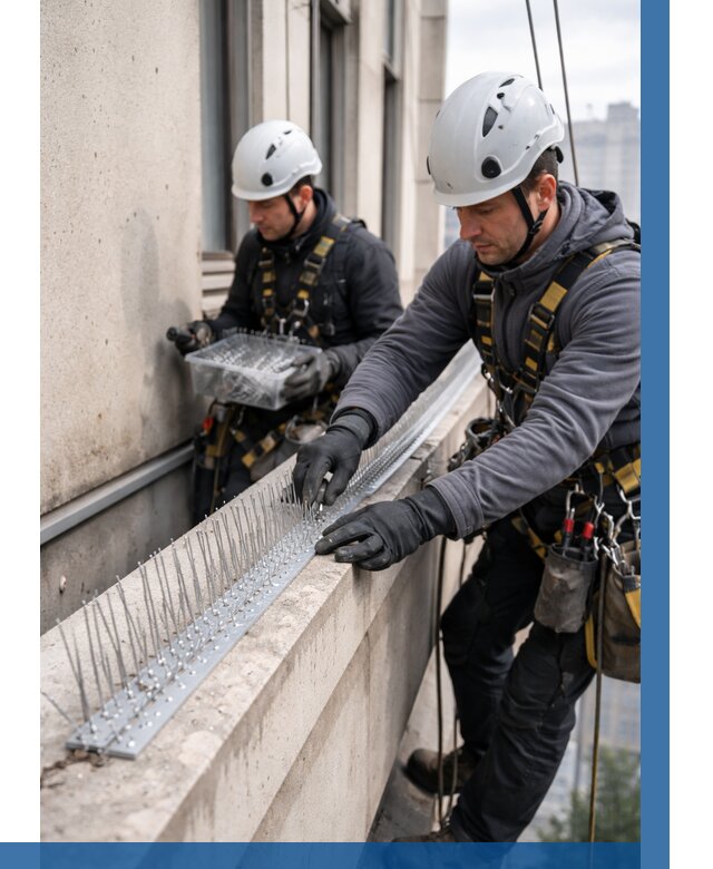 Установка шипов от птиц в Липецке от 883 р. | ВЫСОТНИК-Лпц